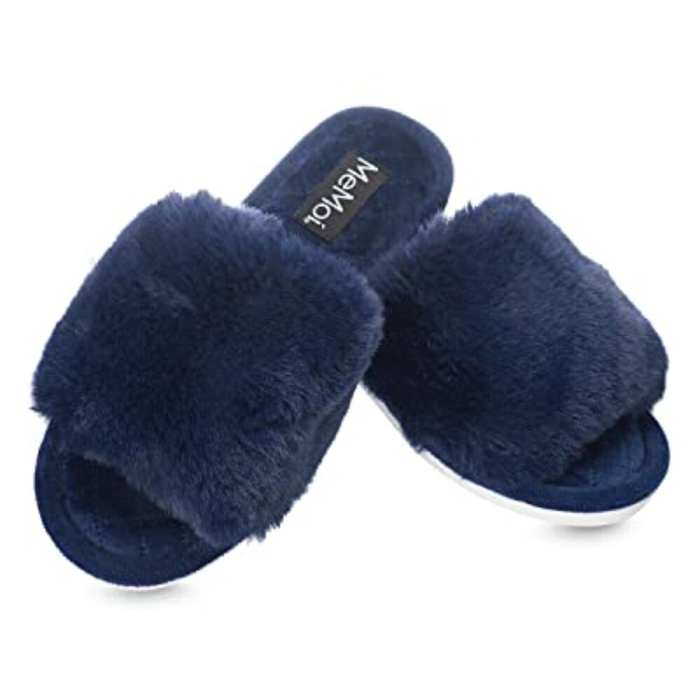 #1483 MeMoi the Bette Plush Open-Toe Slipper - Womens
